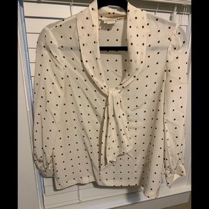 Kate Spade Cream Colored Silk Blouse, Size 2